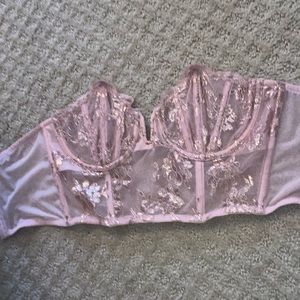 Beautiful corset top with rose gold flowers